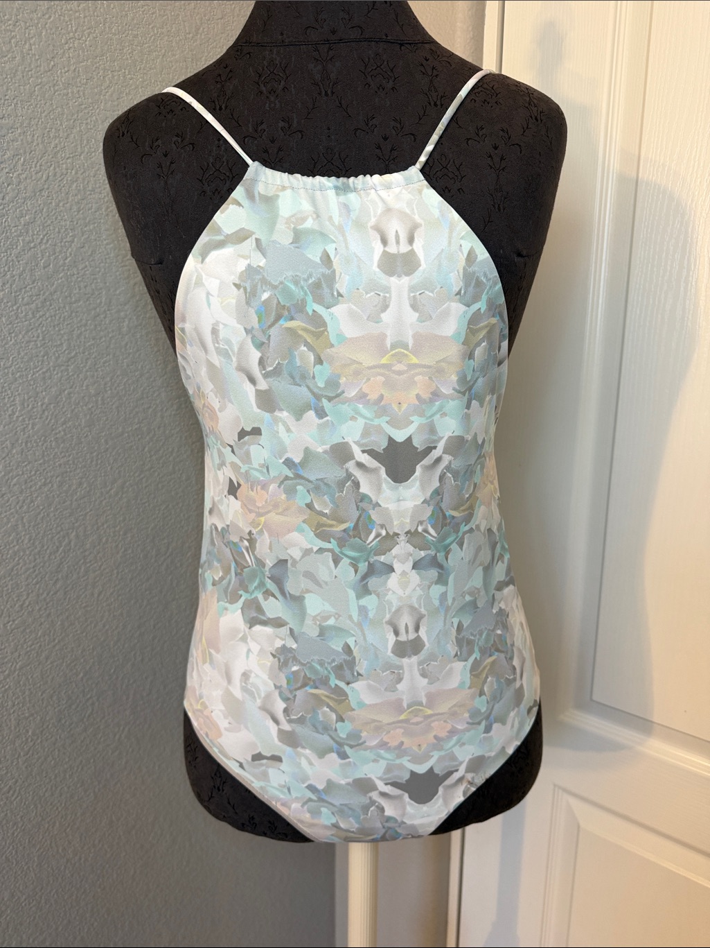 Tavik Women's Floral-Print Halter Swimsuit One-Piece In Light Blue And White